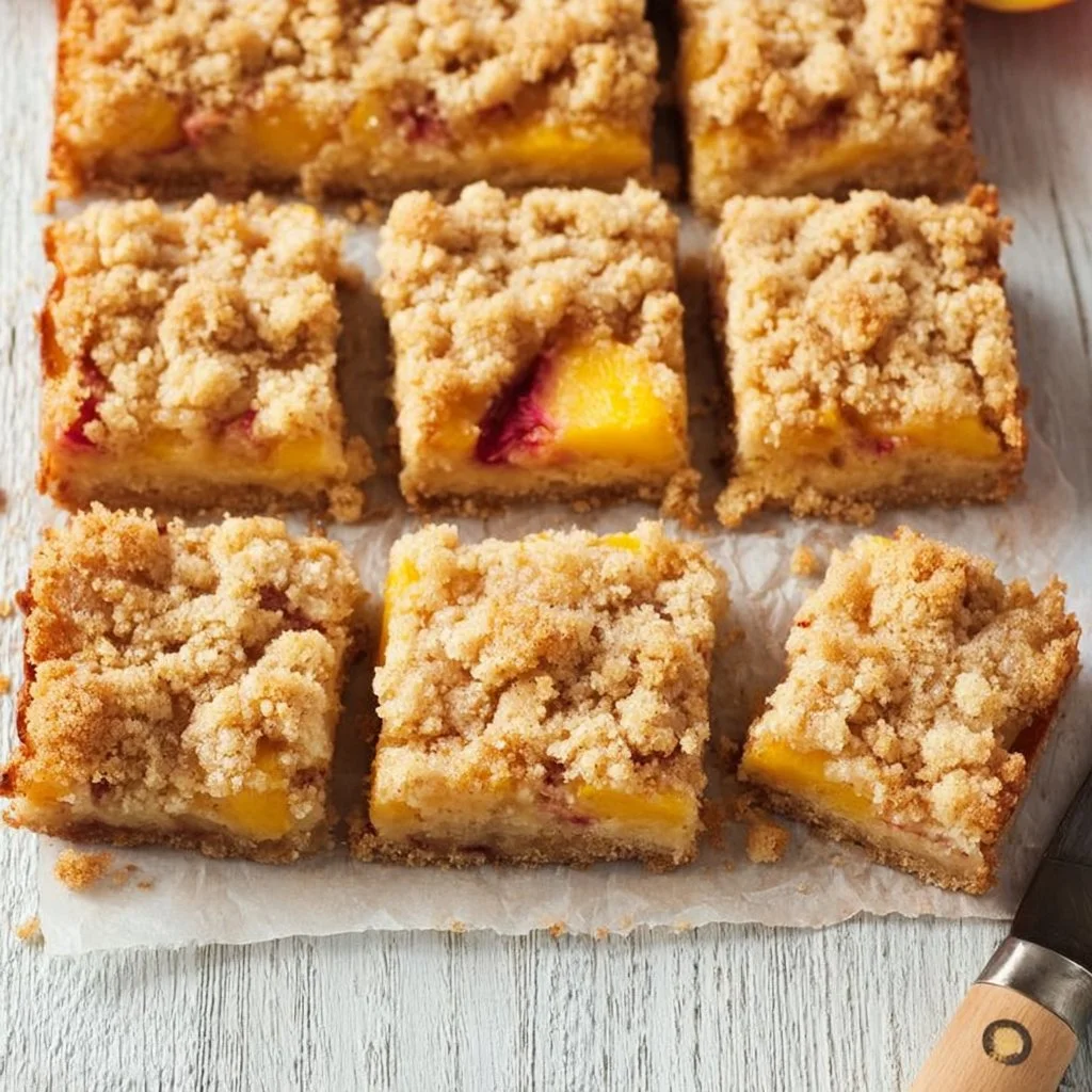 Barrette di Pesca Crumble: ricetta facile e golosa