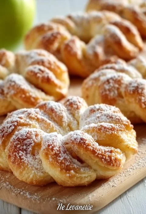 Ciambelle di Mele e Pasta Sfoglia pronte per essere servite