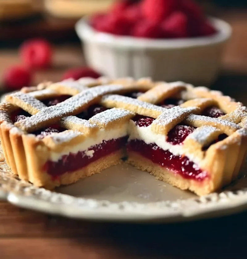 Crostata al Mascarpone con marmellata e cuore cremoso
