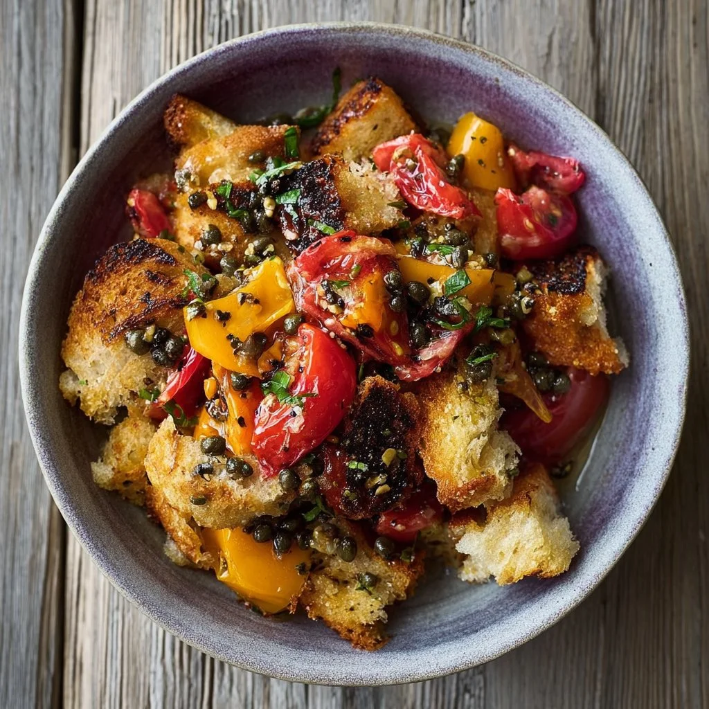 Fried Caper Panzanella