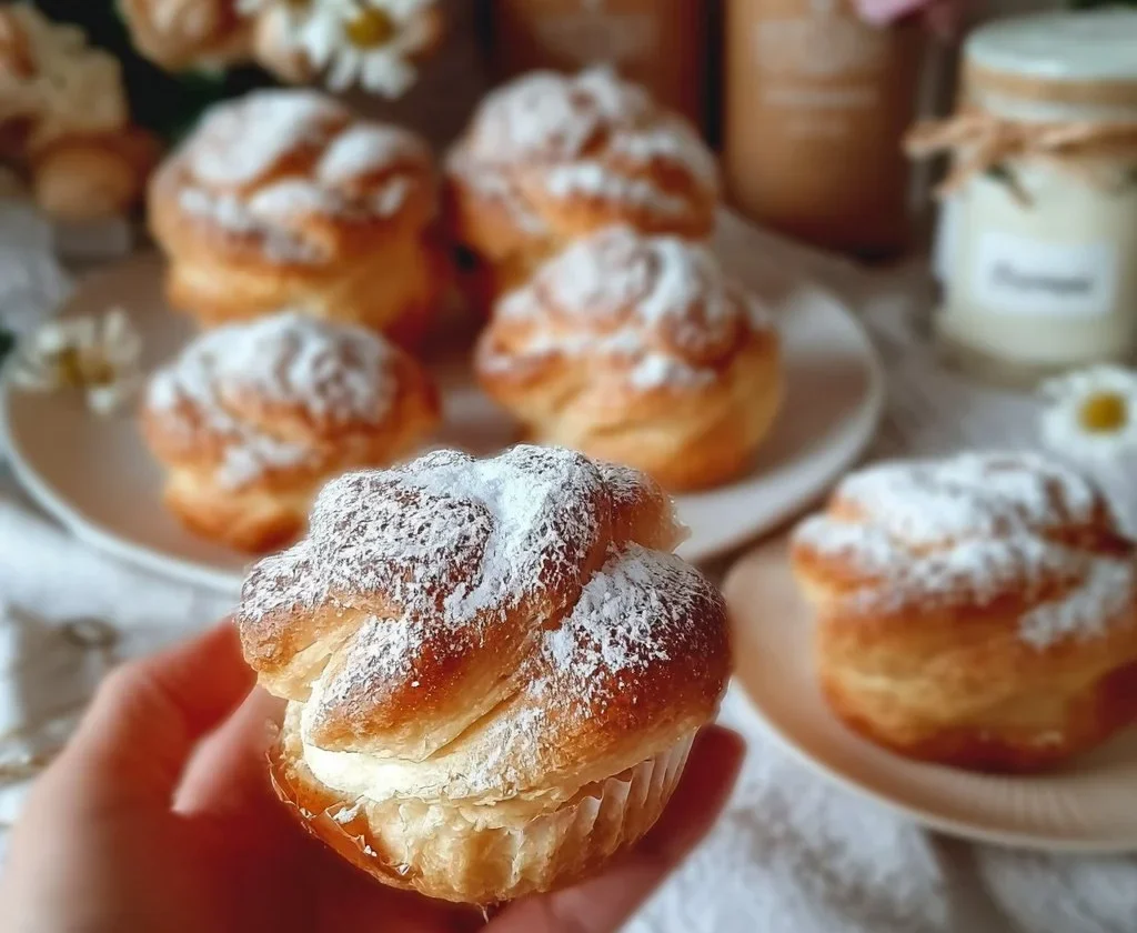 Pan Brioche Dolce guarnito con ganache e ciambelle ripiene