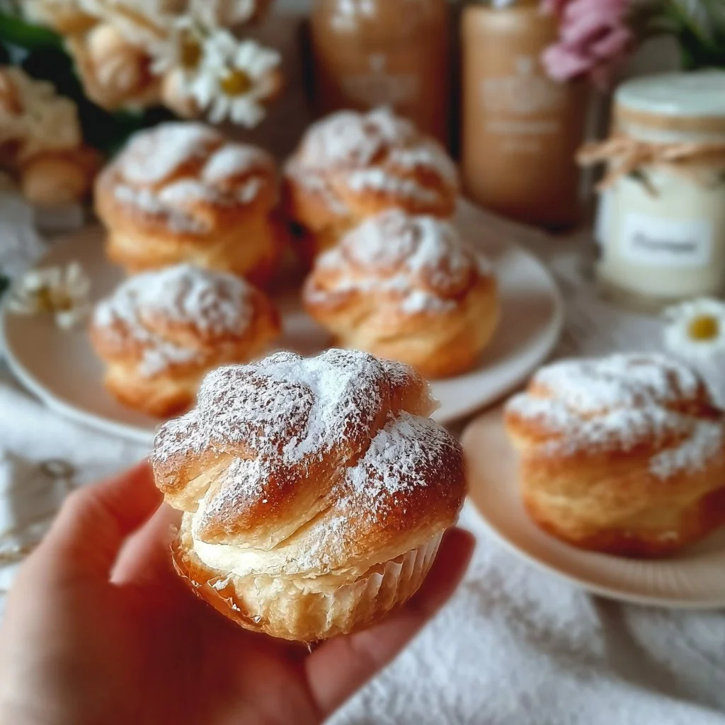 Pan Brioche Dolce guarnito con ganache e ciambelle ripiene