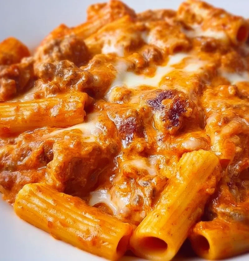 Pasta al Forno con formaggio fuso e pomodoro succoso