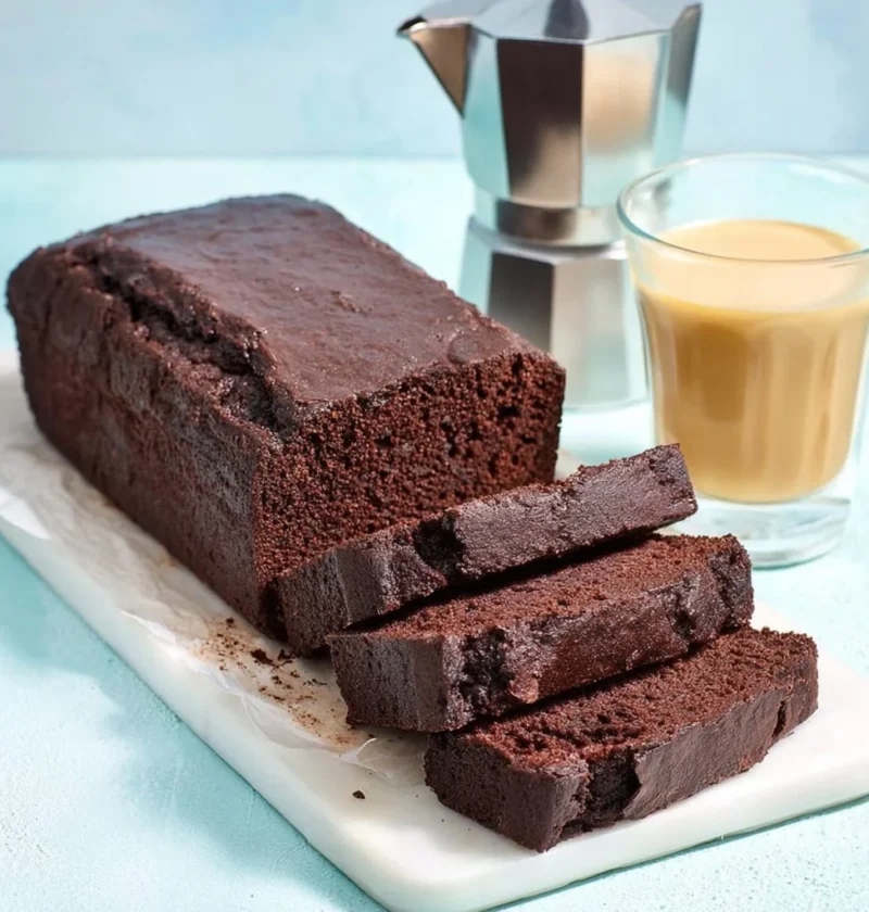 Plumcake al cioccolato e ricotta soffice e goloso pronto per la degustazione