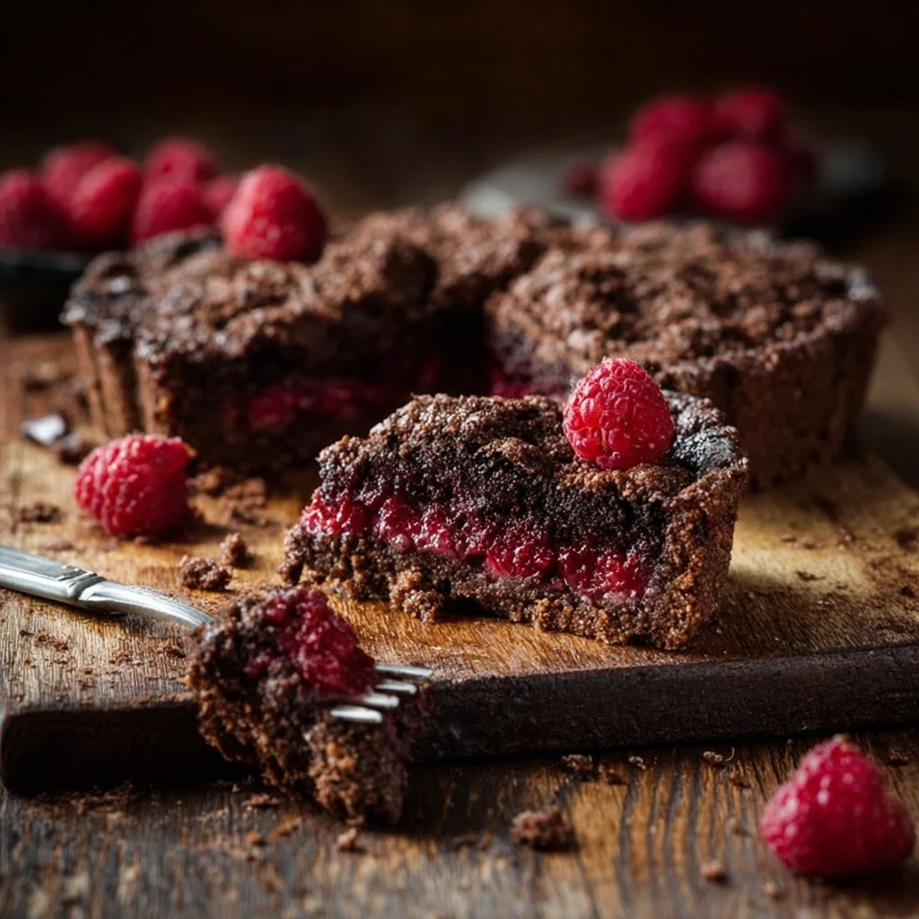 Sbriciolata Cioccolato e Lamponi Freschi