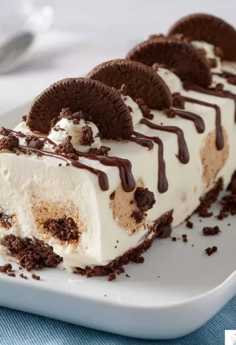 Semifreddo Pan di Stelle senza gelatina con crema spalmabile