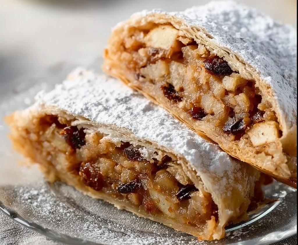 Strudel di Mele con mele fresche e pasta croccante