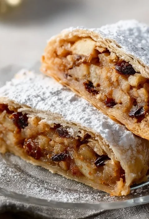 Strudel di Mele con mele fresche e pasta croccante