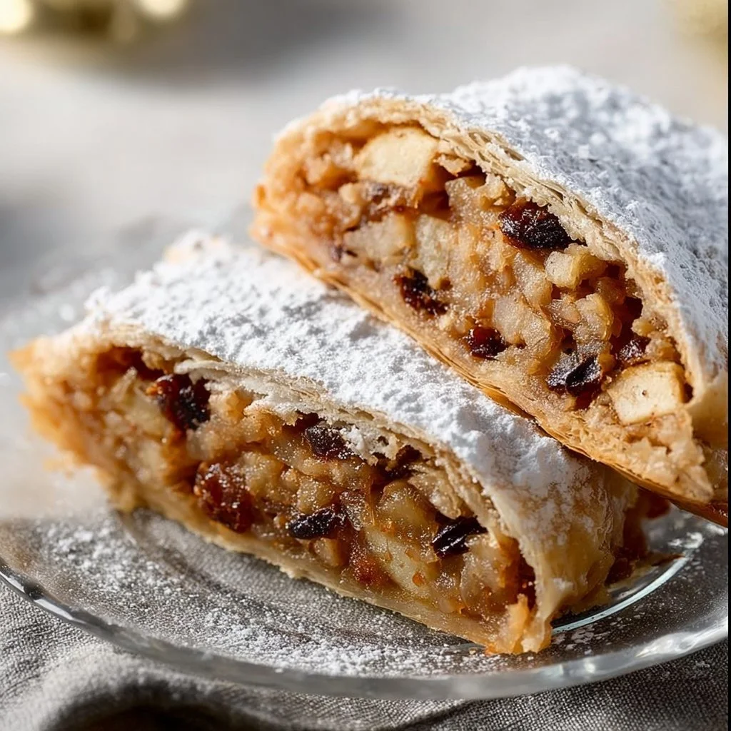 Strudel di Mele con mele fresche e pasta croccante