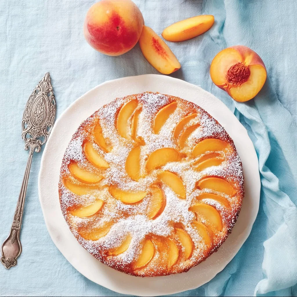 Torta Pesche e Amaretti