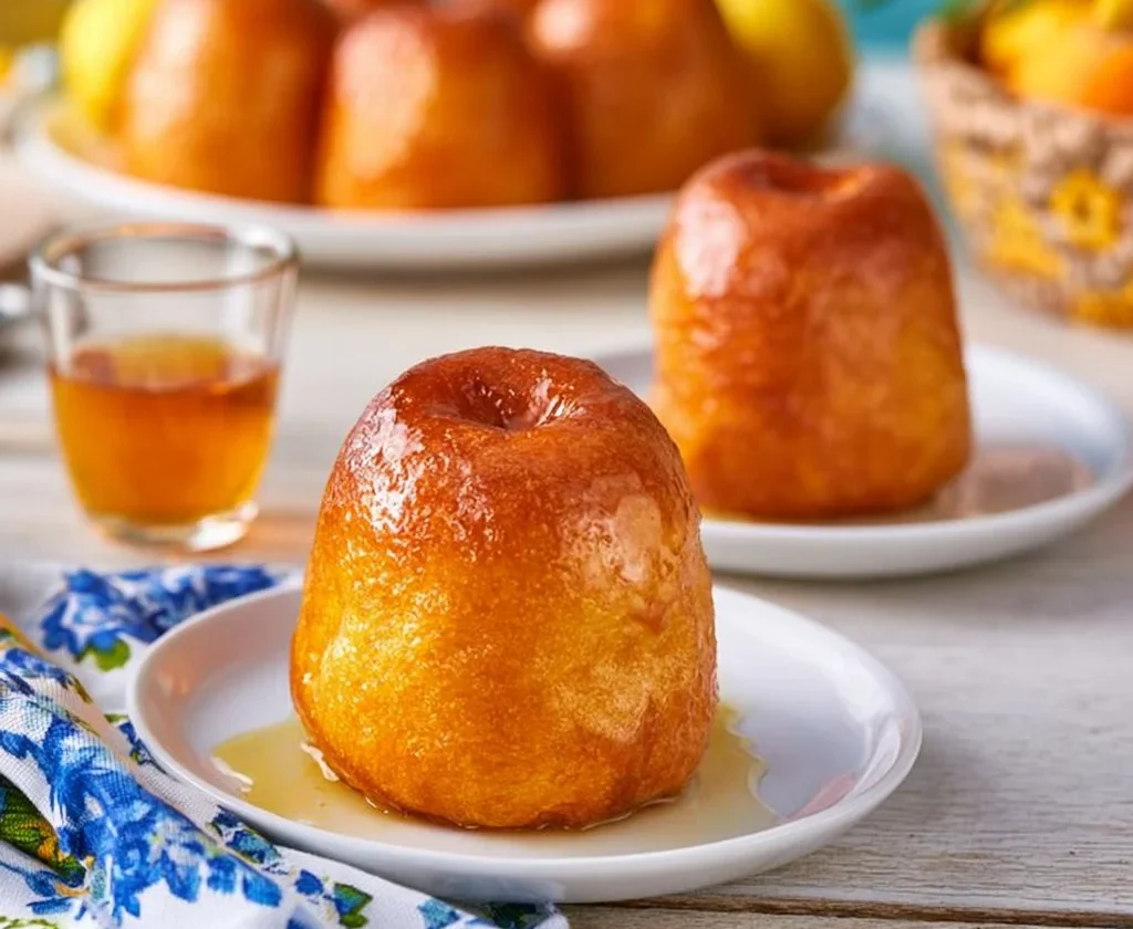 Babà al Rum, dolce tradizionale napoletano imbevuto di rum