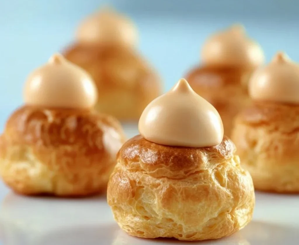 Deliziosi bignè ripieni di zabaglione cremoso