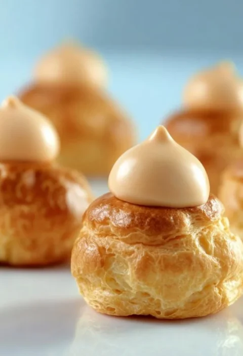 Deliziosi bignè ripieni di zabaglione cremoso