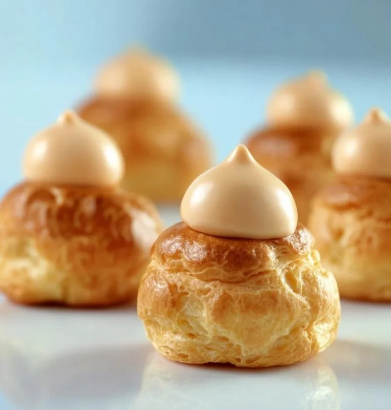 Deliziosi bignè ripieni di zabaglione cremoso