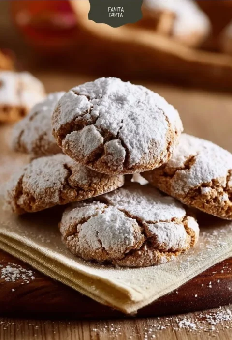 Biscotti alle noci freschi e croccanti appena sfornati