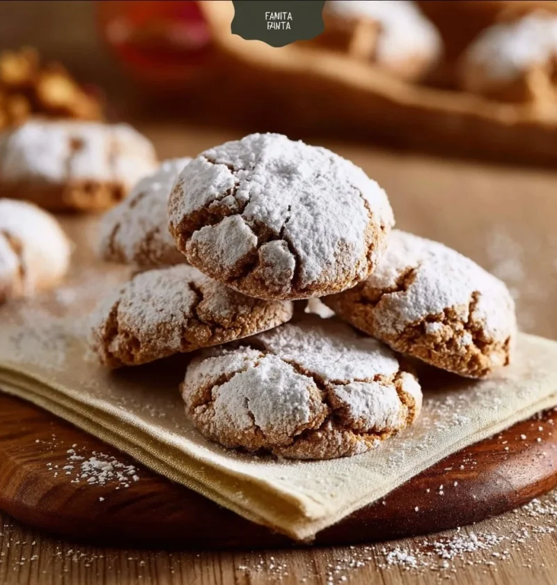 Biscotti alle noci freschi e croccanti appena sfornati