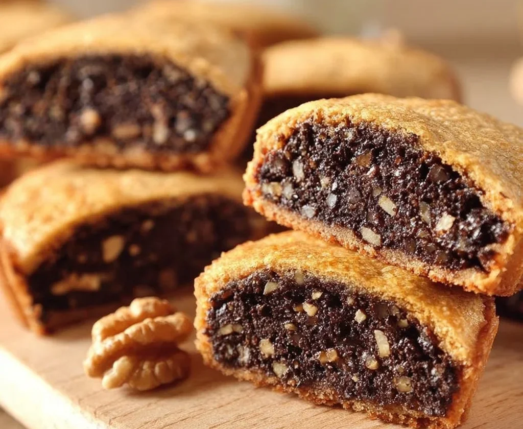 Biscottoni nocciole e cioccolato appena sfornati su un piatto