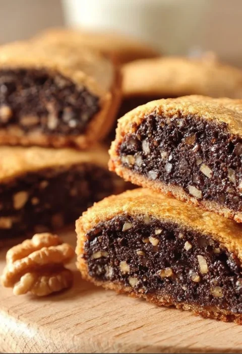 Biscottoni nocciole e cioccolato appena sfornati su un piatto