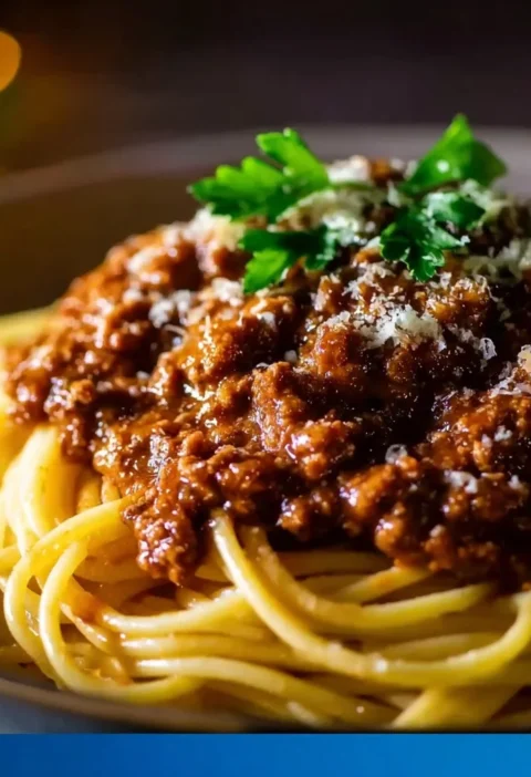 Piatto del Bolognese di Gordon Ramsay facile e ricco, pronto da servire.