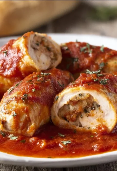 Calamari ripieni in padella con ripieno saporito e ingredienti freschi