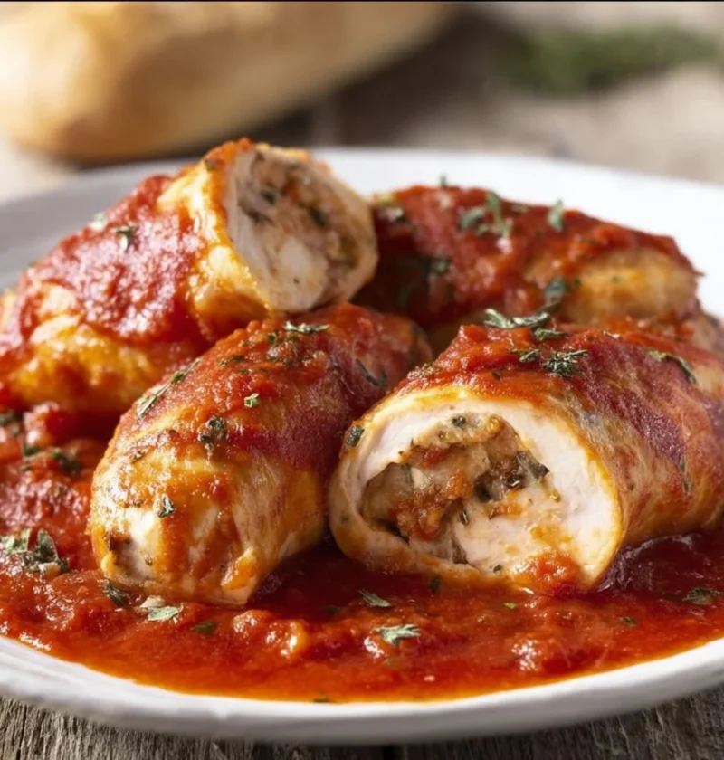 Calamari ripieni in padella con ripieno saporito e ingredienti freschi