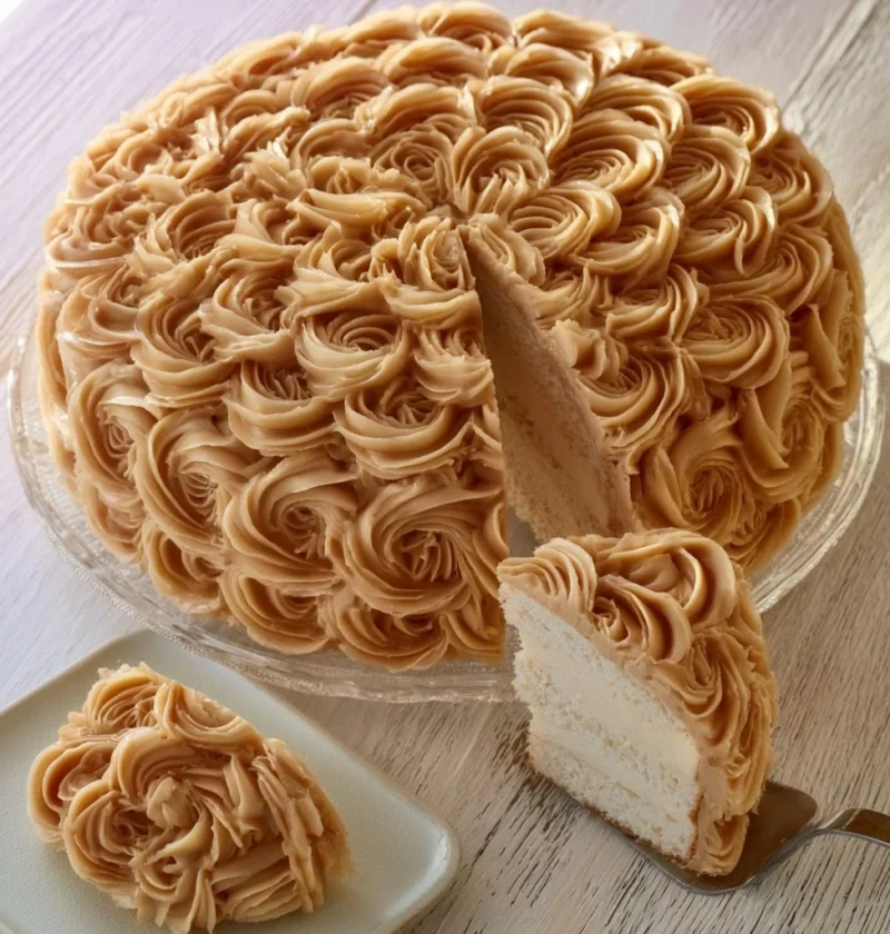 Cheesecake al Caramello con salsa di caramello sopra e decorazioni