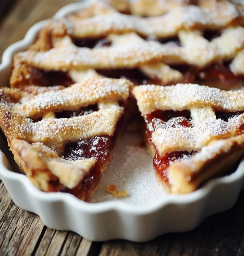 Crostata con frolla velluto morbida e irresistibile pronta da gustare.