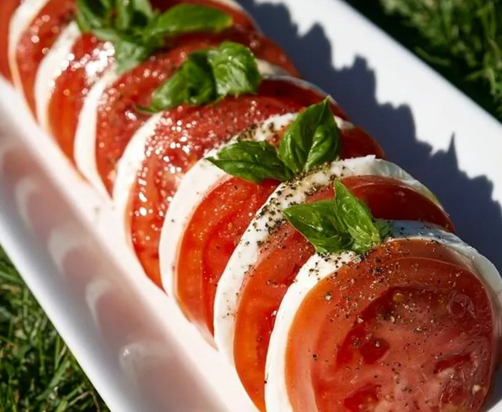 Insalata di Mozzarella e Pomodoro con basilico fresco