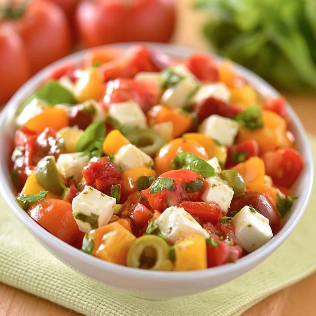 Insalata di Pomodori e Formaggio Primo Sale