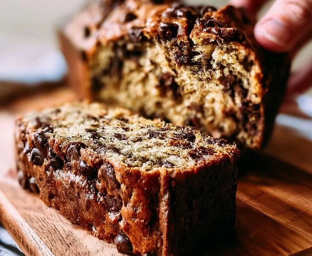 Miglior pane alla banana con gocce di cioccolato fresco