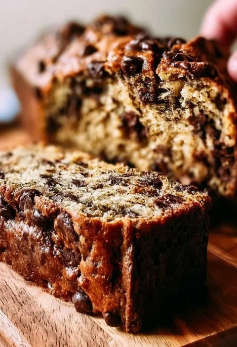 Miglior pane alla banana con gocce di cioccolato fresco