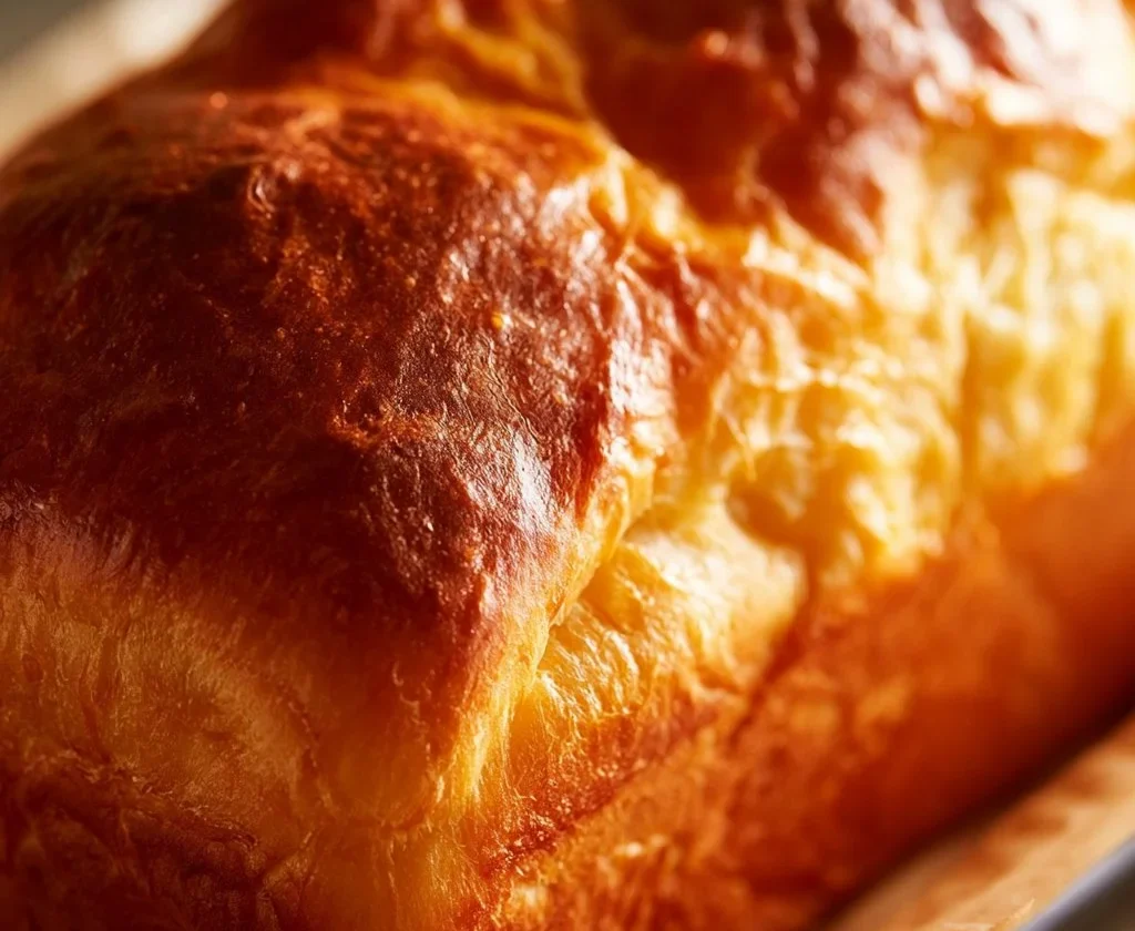 Amish sweet bread appena sfornato, morbido e profumato, ricetta tradizionale