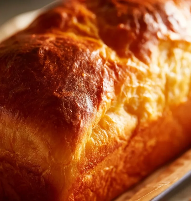 Amish sweet bread appena sfornato, morbido e profumato, ricetta tradizionale