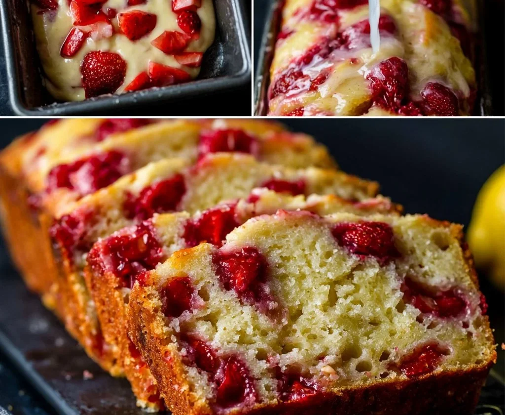Pane veloce alla limonata di fragole fresco e goloso