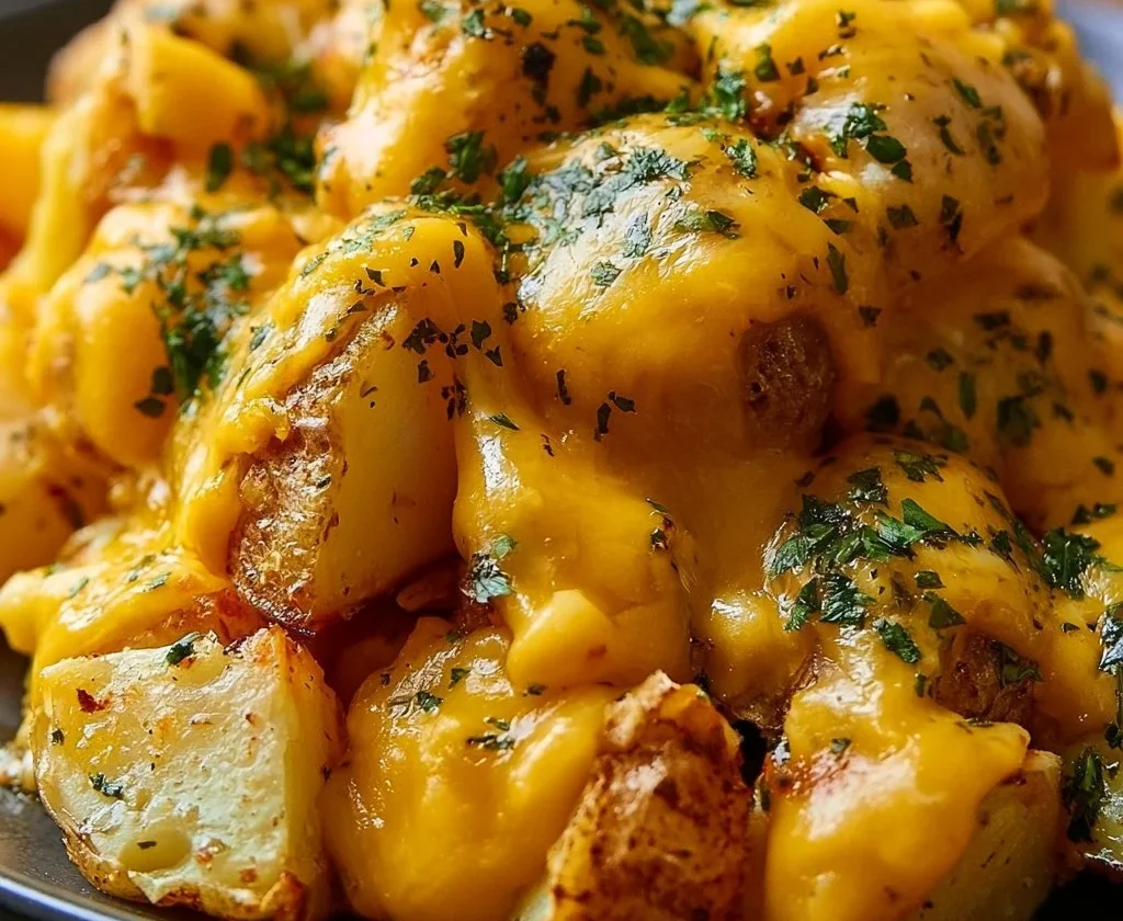 Patate al formaggio e ranch pronte in 3 ingredienti