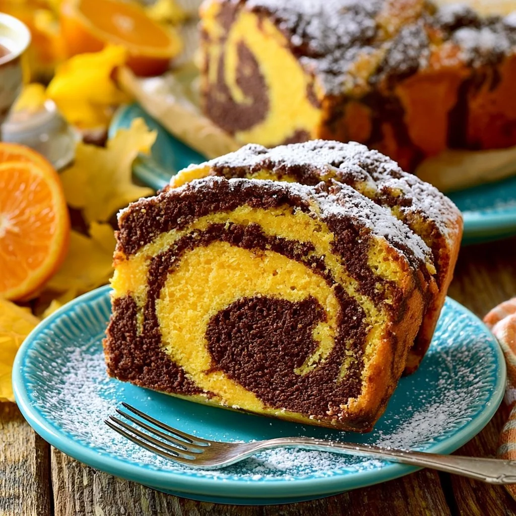 Plumcake variegato all'arancia