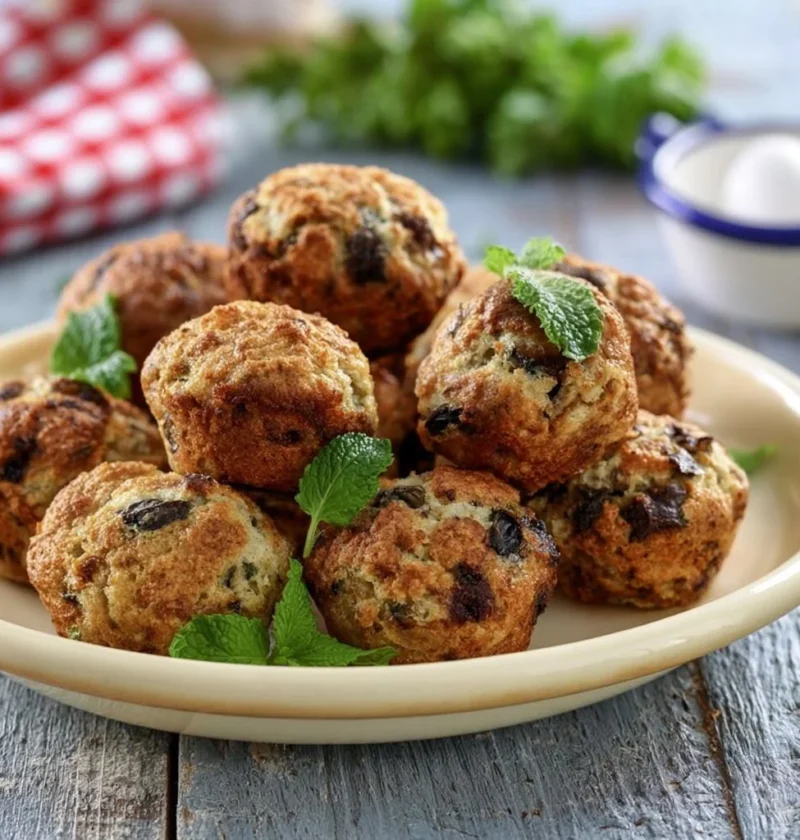 Polpette di melanzane al forno servite su un piatto elegante.