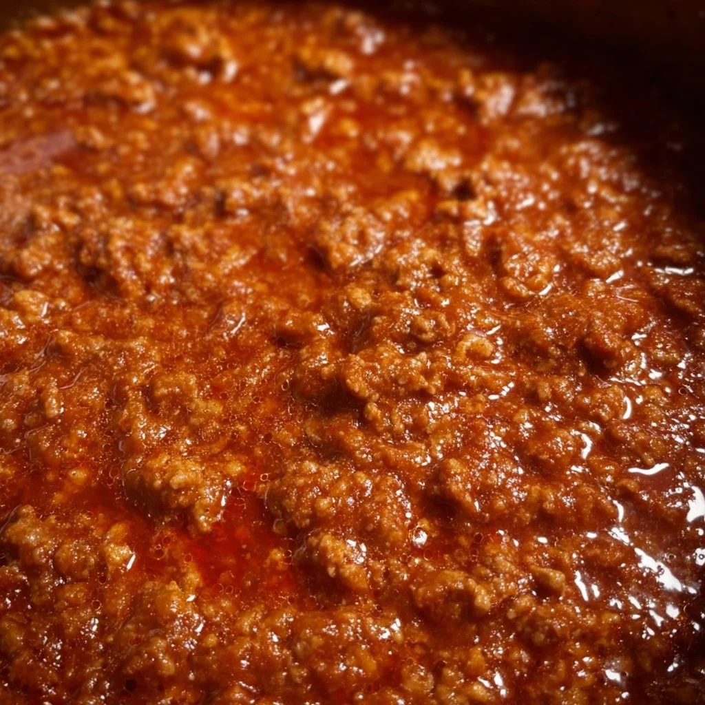 Piatto di ragù alla bolognese servito con pasta