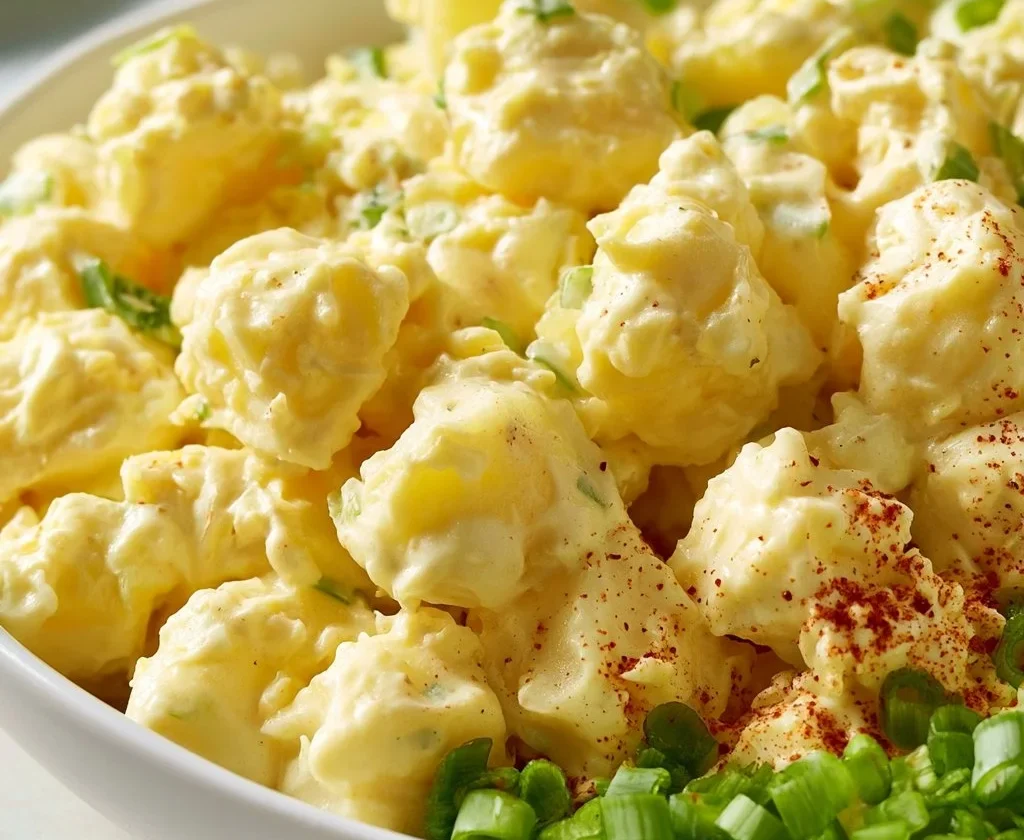 Insalata di patate con senape e salsa fatta in casa