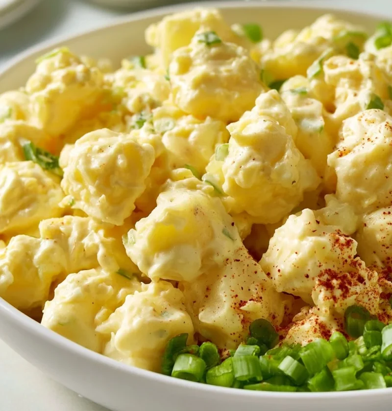 Insalata di patate con senape e salsa fatta in casa