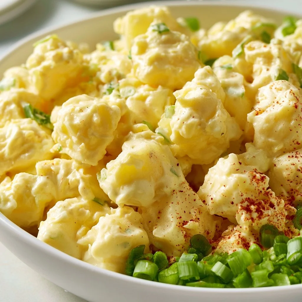 Insalata di patate con senape e salsa fatta in casa