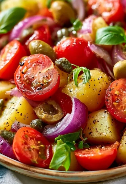 Ricette per un pranzo estivo con contorni, insalata di pomodoro e insalate fresche