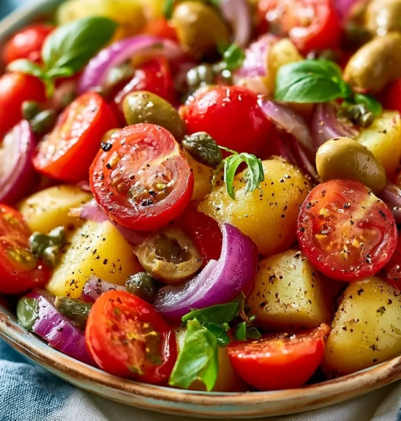 Ricette per un pranzo estivo con contorni, insalata di pomodoro e insalate fresche