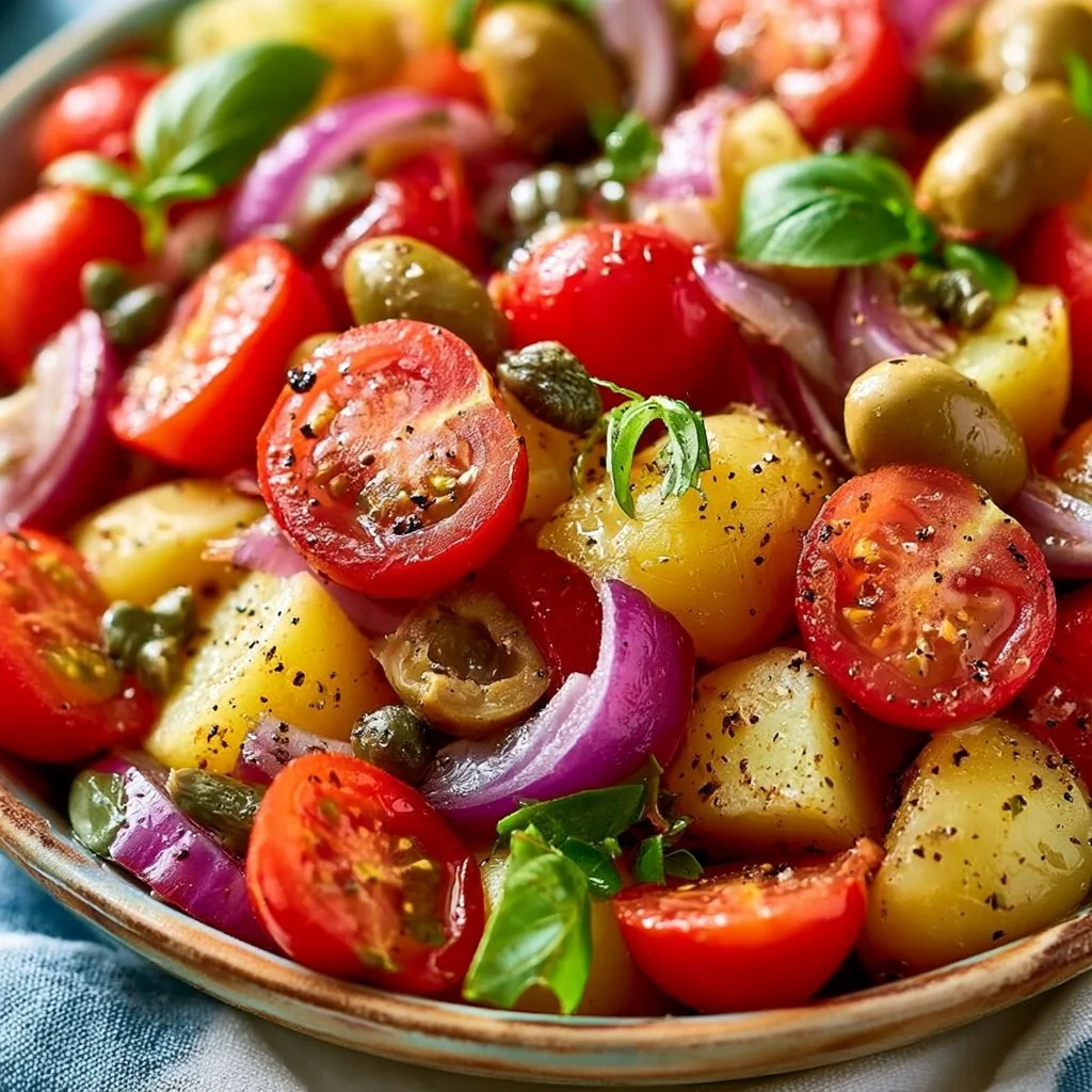 Ricette per un pranzo estivo con contorni, insalata di pomodoro e insalate fresche