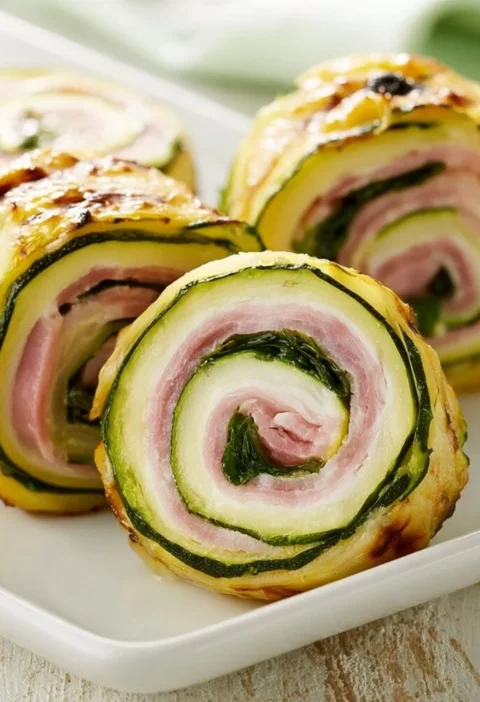 Delizioso Rotolo di Zucchine farcito con formaggio e spezie