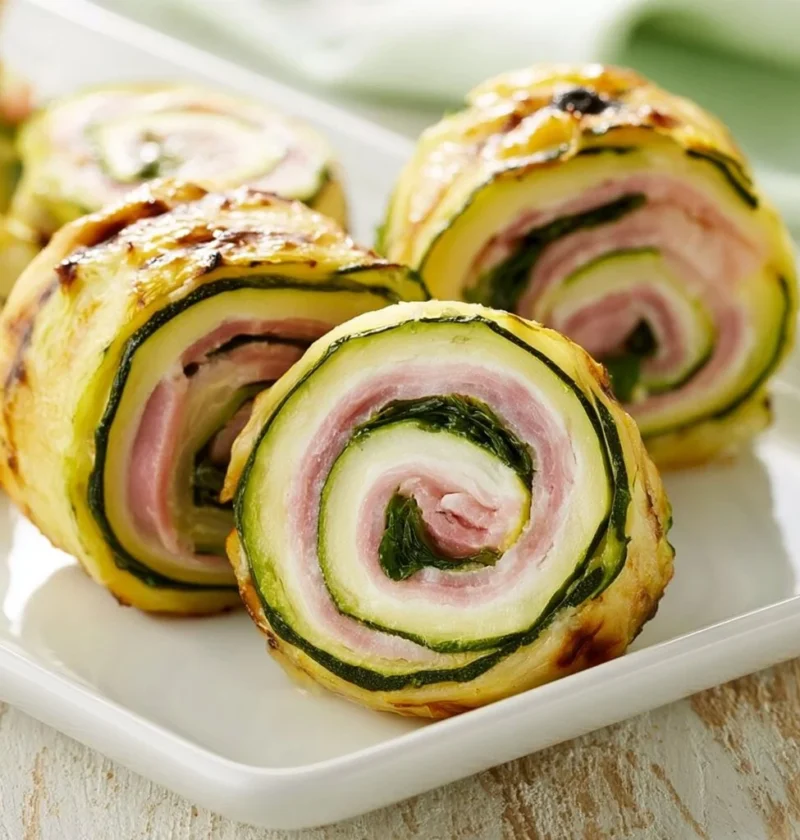 Delizioso Rotolo di Zucchine farcito con formaggio e spezie