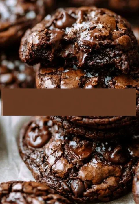 Biscotti al cioccolato con sale e caramello - Brownie cookies deliziosi