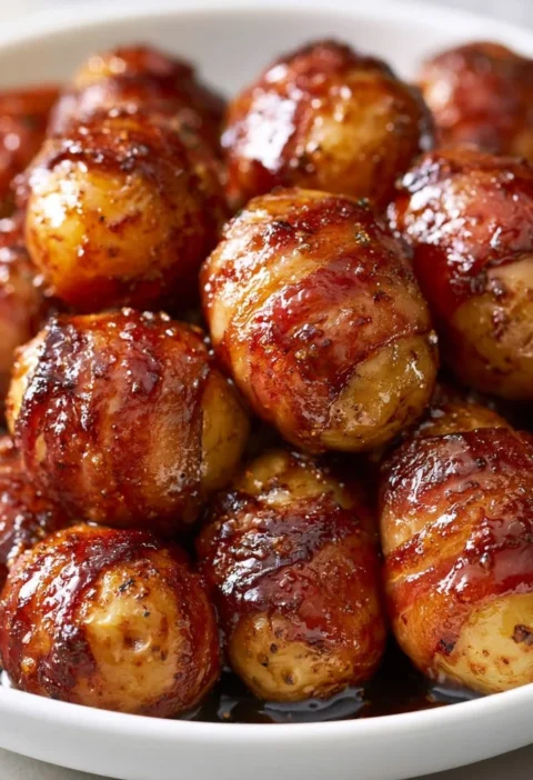 Scodella di Maiale e Patate servita in un piatto gourmet