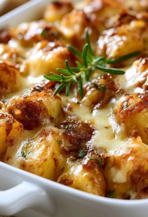 Sformato di Patate alla Francese con Cipolle, piatto cremoso e saporito