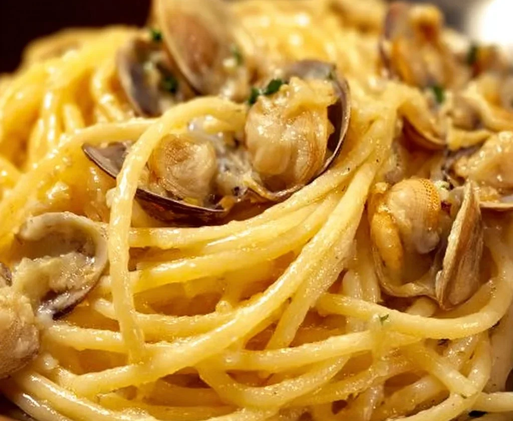 Spaghetti alle Vongole preparati con ingredienti freschi e saporiti